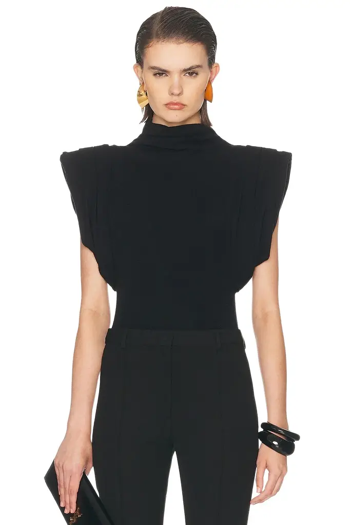 Mugler Draped Sleeveless Top