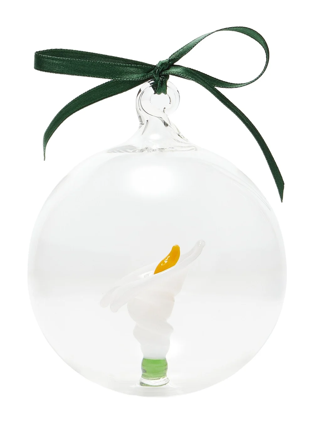 Moda Domus Handmade Glass Calla Lily Christmas Ornament