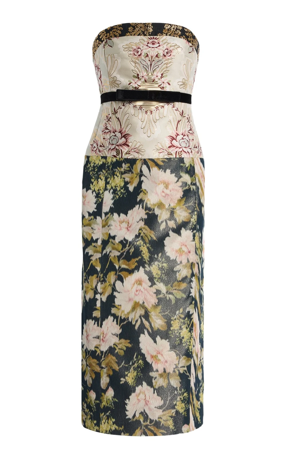 One/Of Column Satin Midi Dress