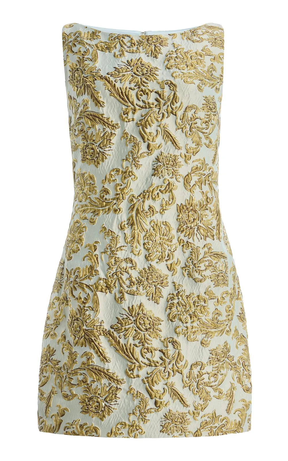 Staud Mimi Metallic-Brocade Mini Dress