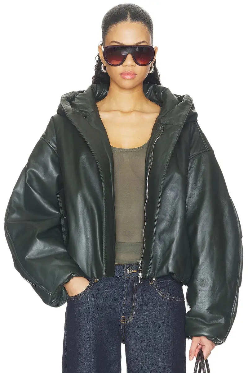 Mother of All Juice Crop Leather Bomber