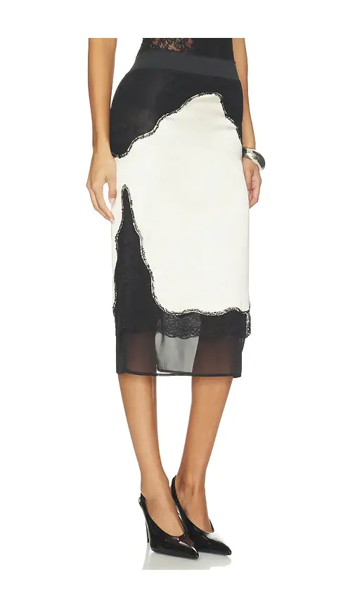 The Attico Midi Lace Pencil Skirt | Thumbnail 2 The Attico Midi Lace Pencil Skirt | Thumbnail 2
