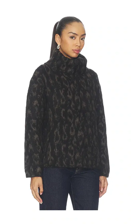 Vince Oversized Turtleneck Jacquard Sweater | Thumbnail 2 Vince Oversized Turtleneck Jacquard Sweater | Thumbnail 2