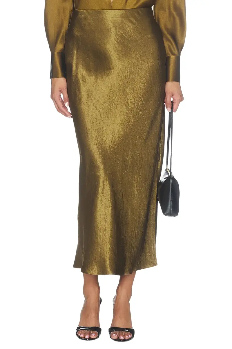 Vince Side Slit Slip Skirt