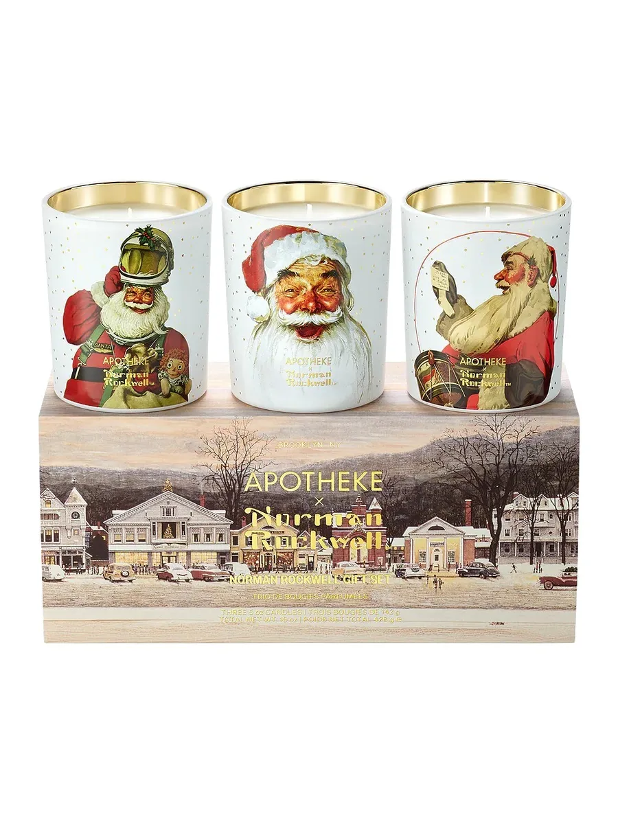 APOTHEKE X Norman Rockwell Petite Candle Trio Gift Set