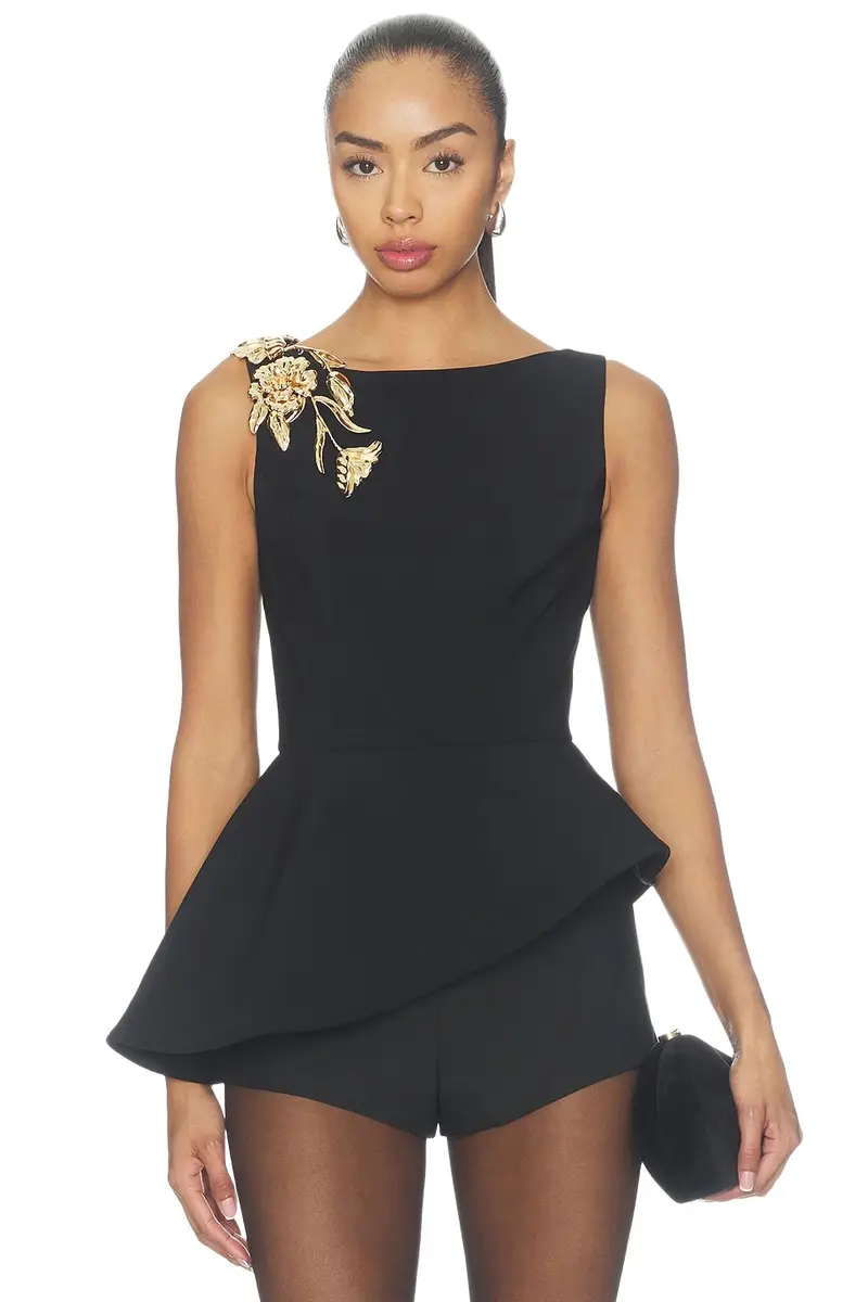 Nadine Merabi Gold Hardware Top