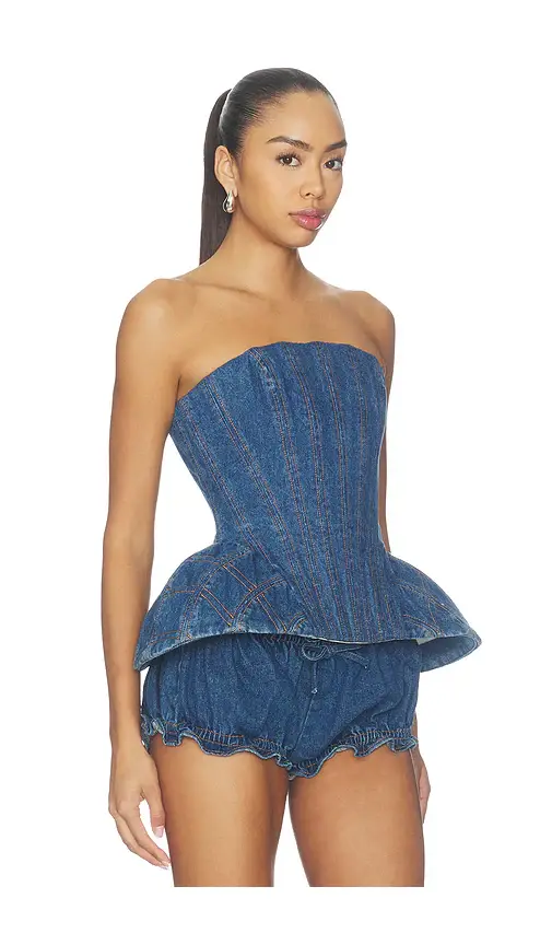 Aknvas Emmi Corset Denim Top | Thumbnail 2 Aknvas Emmi Corset Denim Top | Thumbnail 2