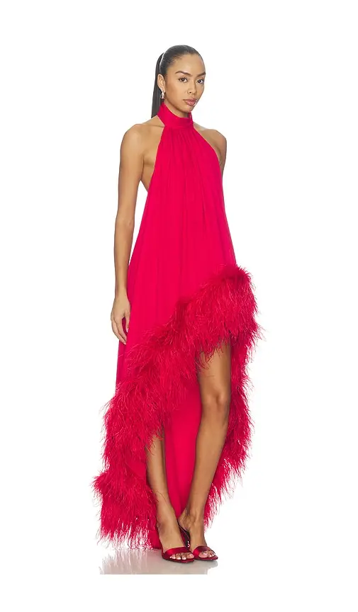 Bronx and Banco Halter Neck Feather Gown | Thumbnail 2 Bronx and Banco Halter Neck Feather Gown | Thumbnail 2