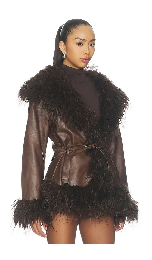 OW Collection Idun Faux Fur Jacket | Thumbnail 2 OW Collection Idun Faux Fur Jacket | Thumbnail 2