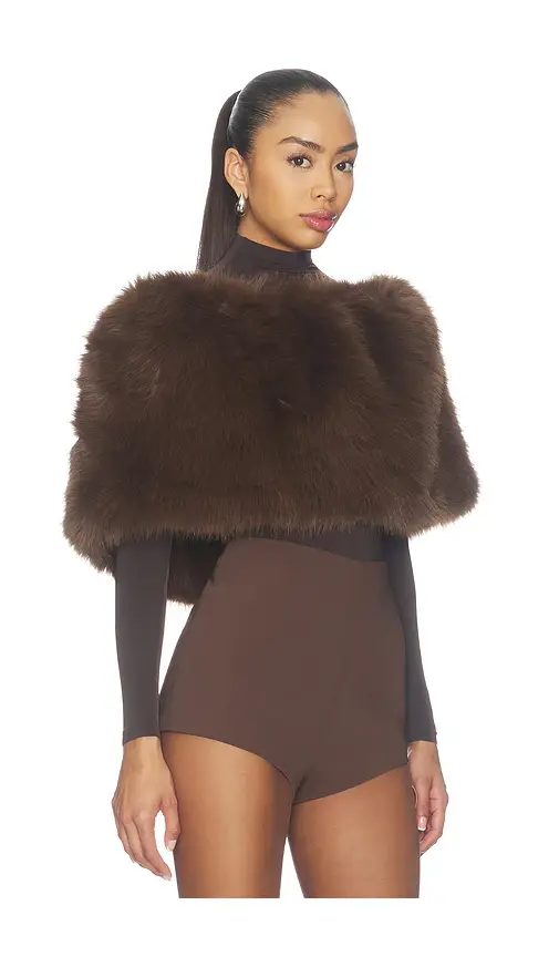 Nonchalant Label Mallory Faux Fur Shawl | Thumbnail 2 Nonchalant Label Mallory Faux Fur Shawl | Thumbnail 2