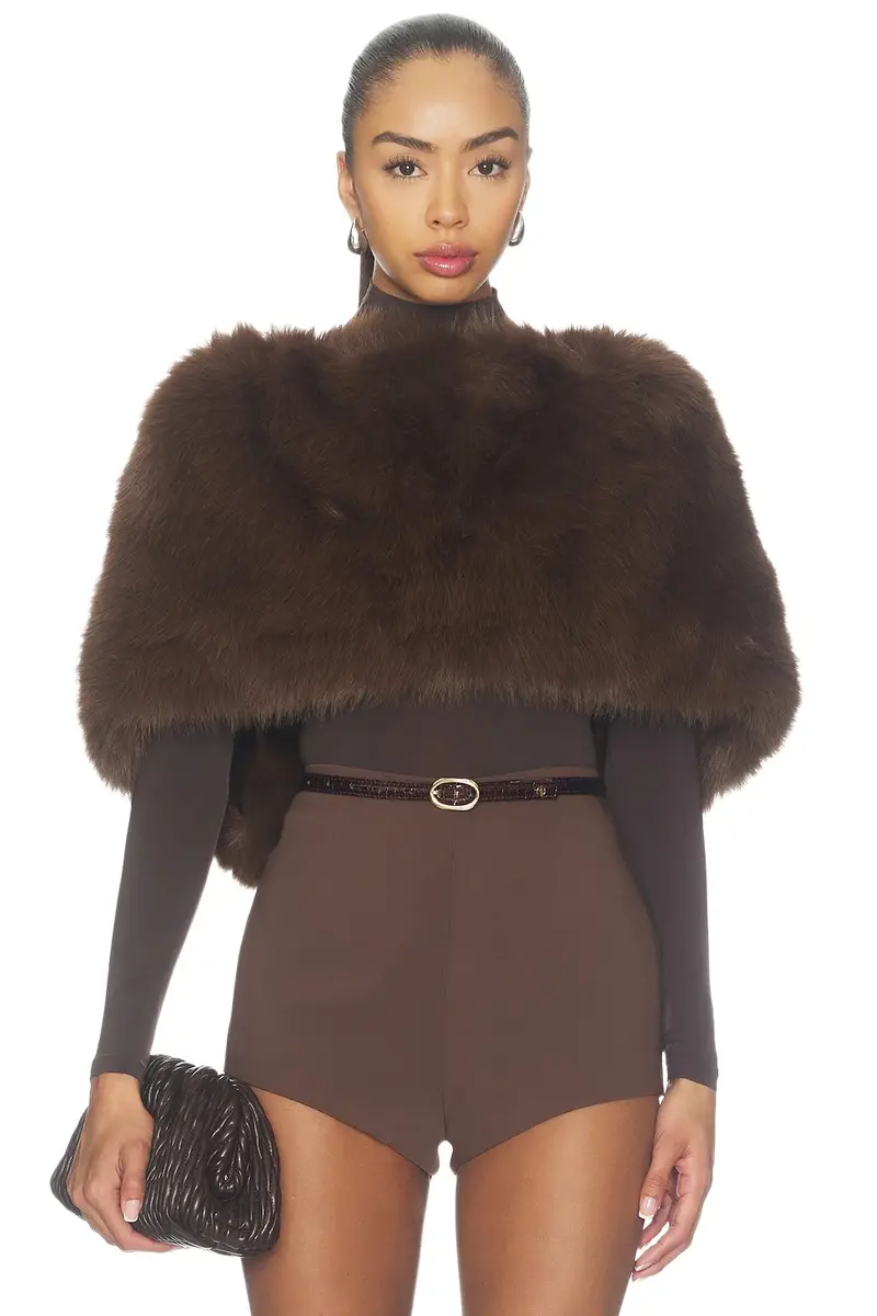 Mallory Faux Fur Shawl