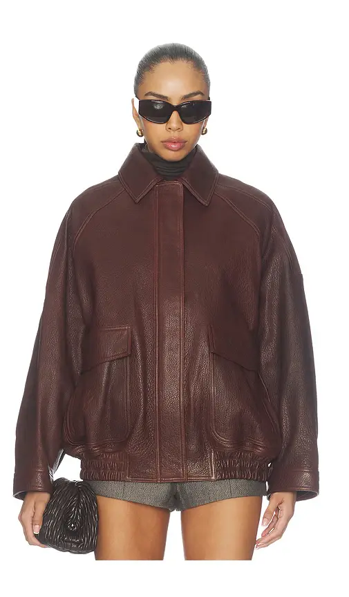 RÓHE Grain Leather Aviator Jacket | Thumbnail 2 RÓHE Grain Leather Aviator Jacket | Thumbnail 2
