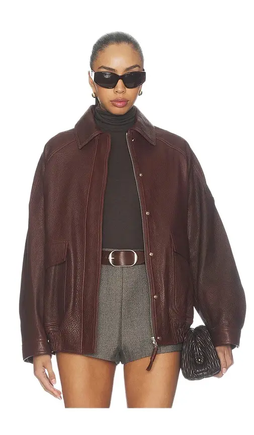 Grain Leather Aviator Jacket Grain Leather Aviator Jacket