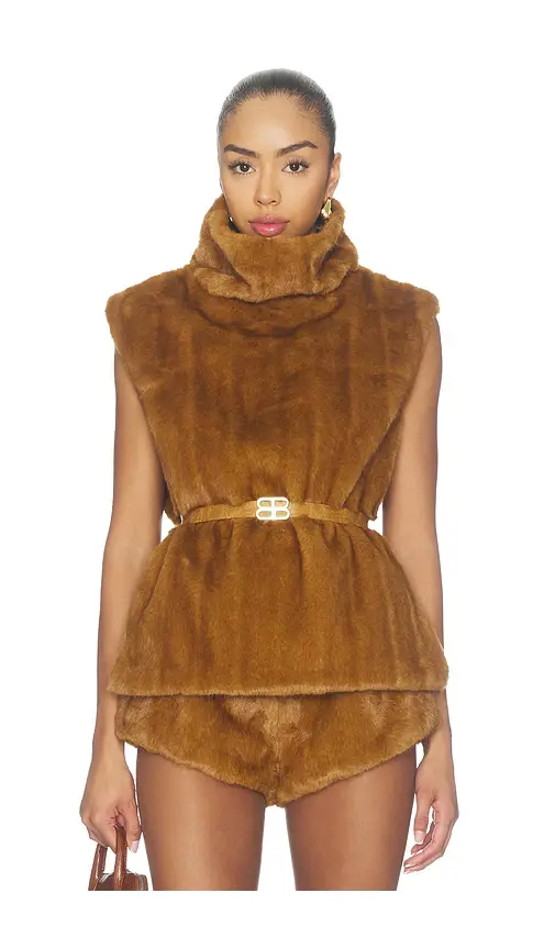 Bronx and Banco Faux Mink Sleeveless Vest | Thumbnail 2 Bronx and Banco Faux Mink Sleeveless Vest | Thumbnail 2