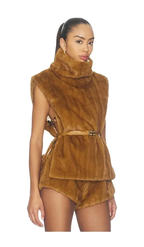 Faux Mink Sleeveless Vest Faux Mink Sleeveless Vest