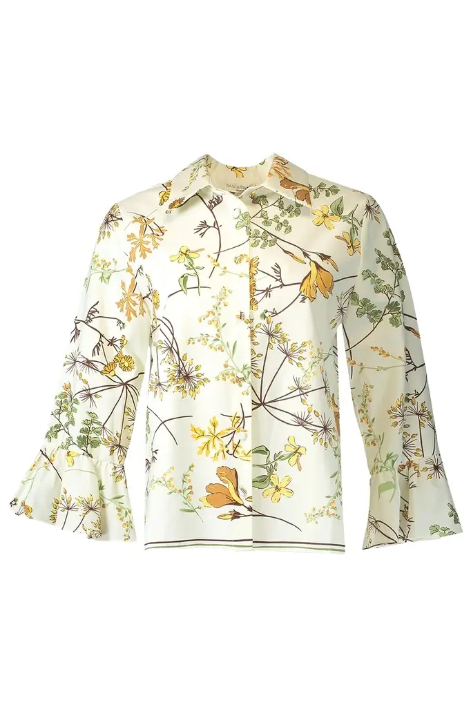 RANI ARABELLA Classic Ruffle Long Sleeve Shirt