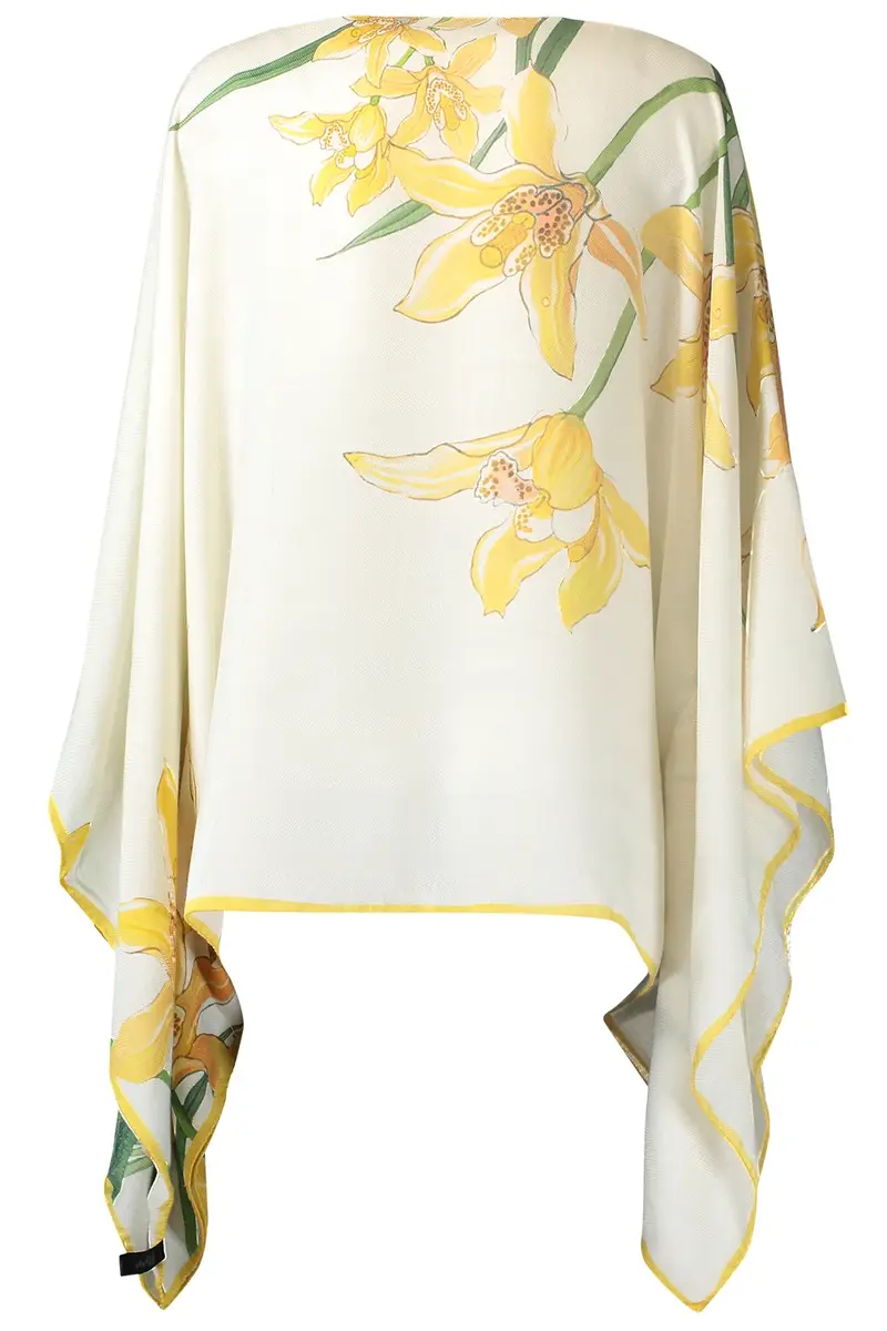 RANI ARABELLA Floral Print Poncho - Dancing Lady Flowers | Thumbnail 5 RANI ARABELLA Floral Print Poncho - Dancing Lady Flowers | Thumbnail 5