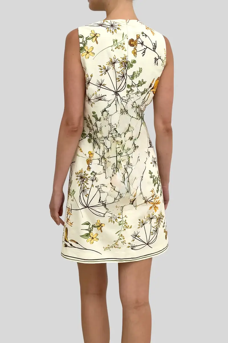 RANI ARABELLA Floral Sleeveless Dress - Margarita Ivory | Thumbnail 3 RANI ARABELLA Floral Sleeveless Dress - Margarita Ivory | Thumbnail 3