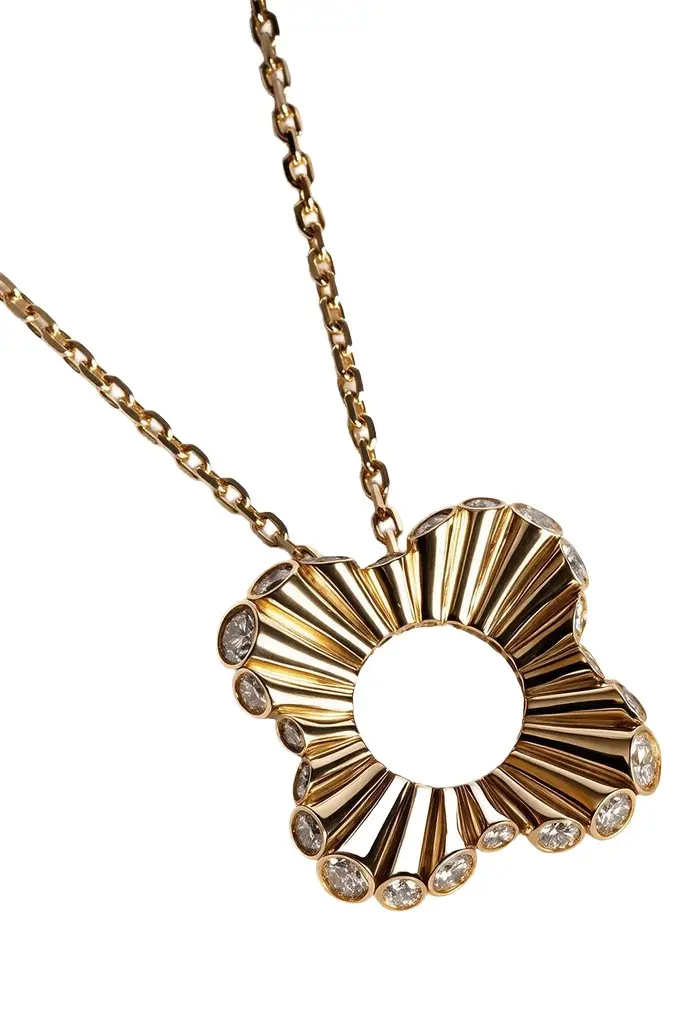 MAISON MARCELLE Diamond Serti Clos Pendant Necklace