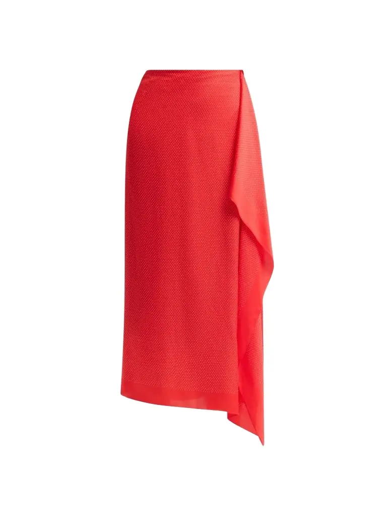 A. L.C. Women's Seraphina Pin Dot Ruffled Midi Skirt A. L.C. Women's Seraphina Pin Dot Ruffled Midi Skirt