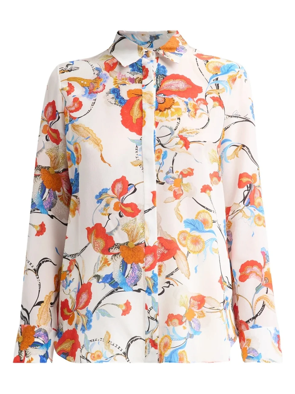 Adam Lippes Women's Mathias Floral Crepe De Chine Shirt
