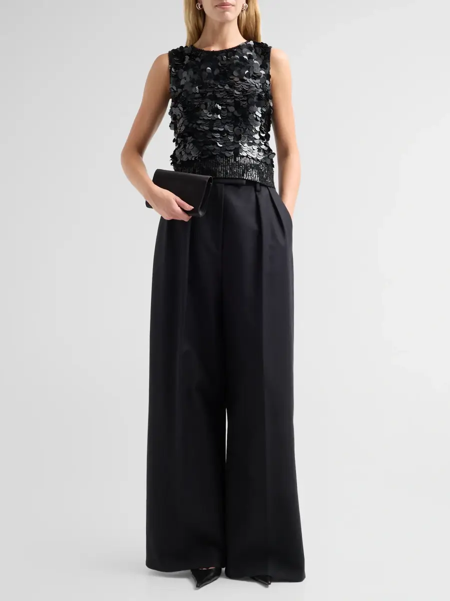 Adam Lippes Women's Ava Sequined Cashmere Tank | Thumbnail 2 Adam Lippes Women's Ava Sequined Cashmere Tank | Thumbnail 2