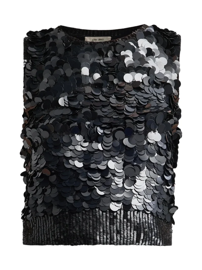 Adam Lippes Women's Ava Sequined Cashmere Tank