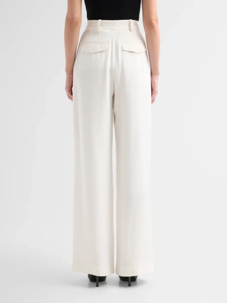 Adam Lippes Women's Dylan Silk Pleated Wide-Leg Pants | Thumbnail 3 Adam Lippes Women's Dylan Silk Pleated Wide-Leg Pants | Thumbnail 3