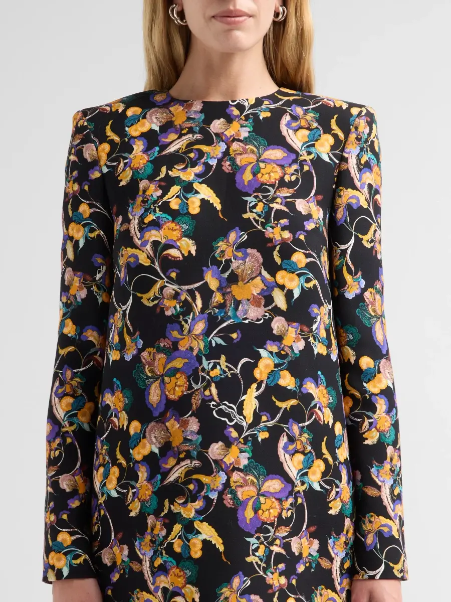 Adam Lippes Women's Tilley Floral Wool-Silk Mini Dress | Thumbnail 5 Adam Lippes Women's Tilley Floral Wool-Silk Mini Dress | Thumbnail 5