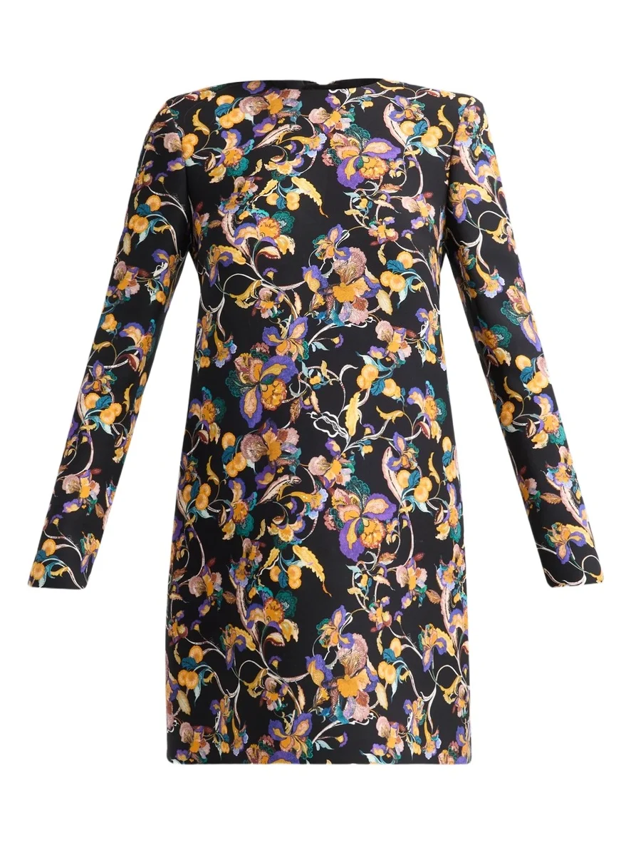 Adam Lippes Women's Tilley Floral Wool-Silk Mini Dress