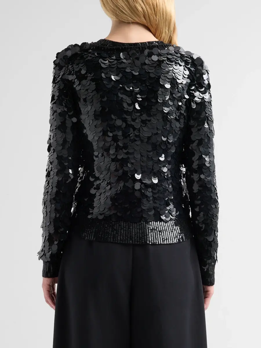Adam Lippes Women's Worth Sequined Cashmere Cardigan | Thumbnail 3