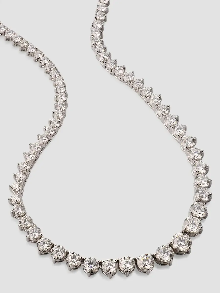 Diamonds at Saks Fifth Avenue Women's 18K White Gold & 16.58 TCW Diamond Tennis Necklace | Thumbnail 3 Diamonds at Saks Fifth Avenue Women's 18K White Gold & 16.58 TCW Diamond Tennis Necklace | Thumbnail 3