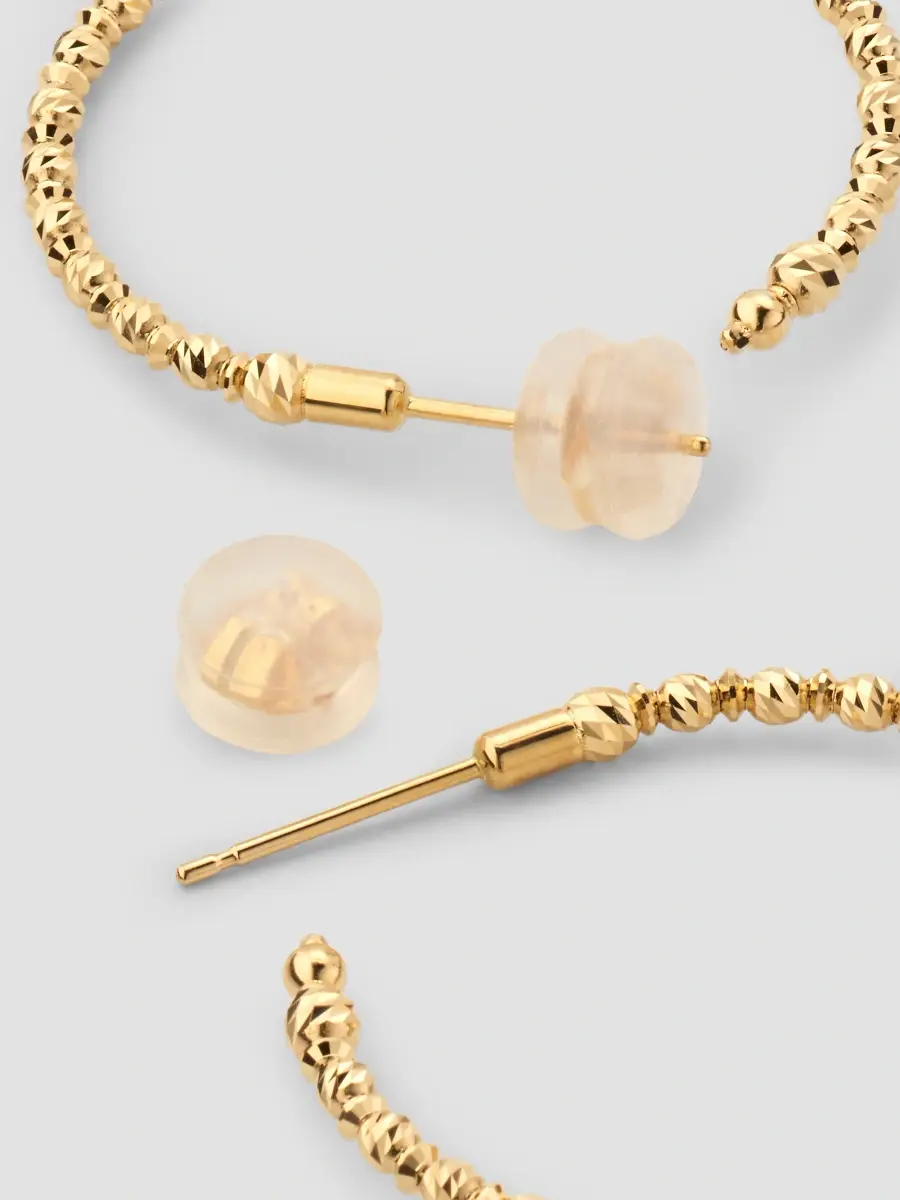 Pearls By Shari Women's 18K Yellow Gold Akoya Pearl Hoop Earrings | Thumbnail 4 Pearls By Shari Women's 18K Yellow Gold Akoya Pearl Hoop Earrings | Thumbnail 4