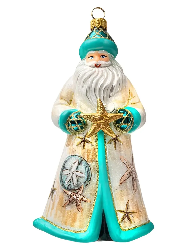 Joy To The World Glitterazzi Nautical Santa Ornament
