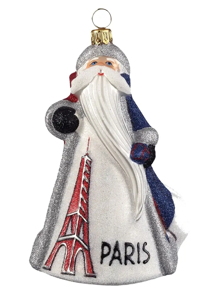 Joy To The World Glitterazzi International Santa France Ornament