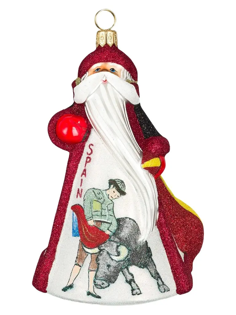 Joy To The World Glitterazzi International Santa Ornament