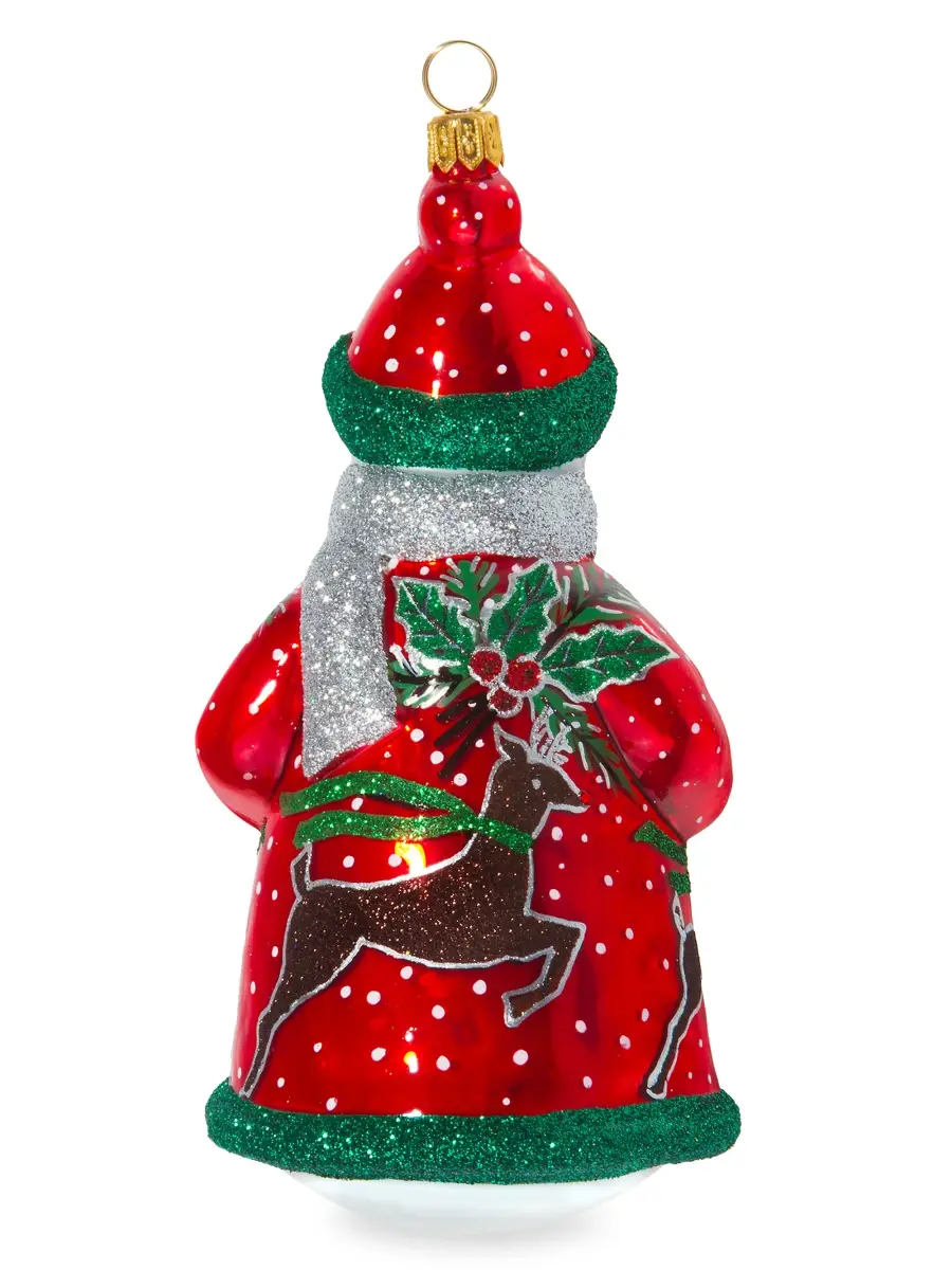 Joy To The World Glitterazzi Snowman & Reindeer Glass Ornament | Thumbnail 2 Joy To The World Glitterazzi Snowman & Reindeer Glass Ornament | Thumbnail 2