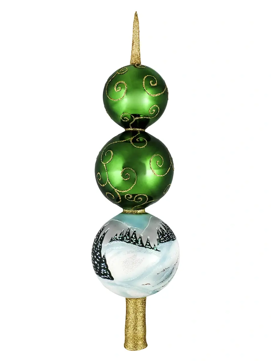 Joy To The World Glitterazzi Snowy Barn Finial With Stallion Ornament | Thumbnail 2 Joy To The World Glitterazzi Snowy Barn Finial With Stallion Ornament | Thumbnail 2