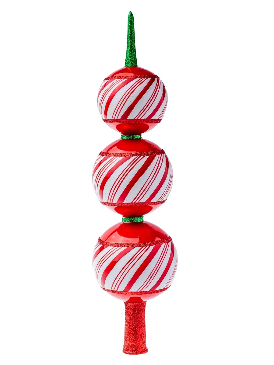 Joy To The World Glitterazzi Peppermint Twist Finial Ornament | Thumbnail 2 Joy To The World Glitterazzi Peppermint Twist Finial Ornament | Thumbnail 2