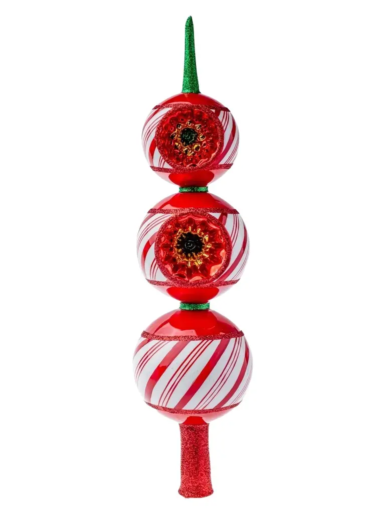 Glitterazzi Peppermint Twist Finial Ornament Glitterazzi Peppermint Twist Finial Ornament
