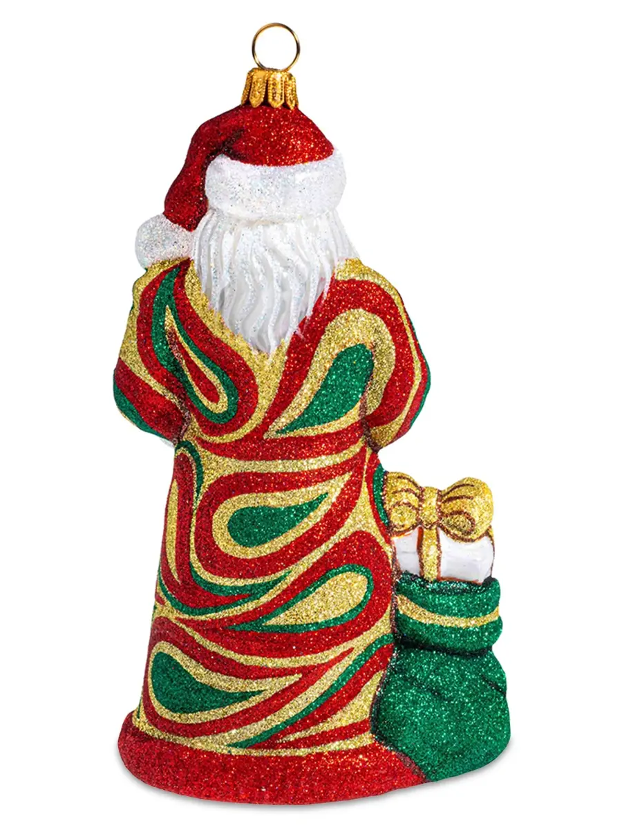 Joy To The World Glitterazzi Christmas Paisley Santa Ornament | Thumbnail 2 Joy To The World Glitterazzi Christmas Paisley Santa Ornament | Thumbnail 2