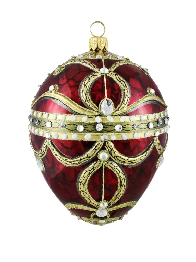 Joy To The World Glitterazzi Embellished Egg Glass Ornament