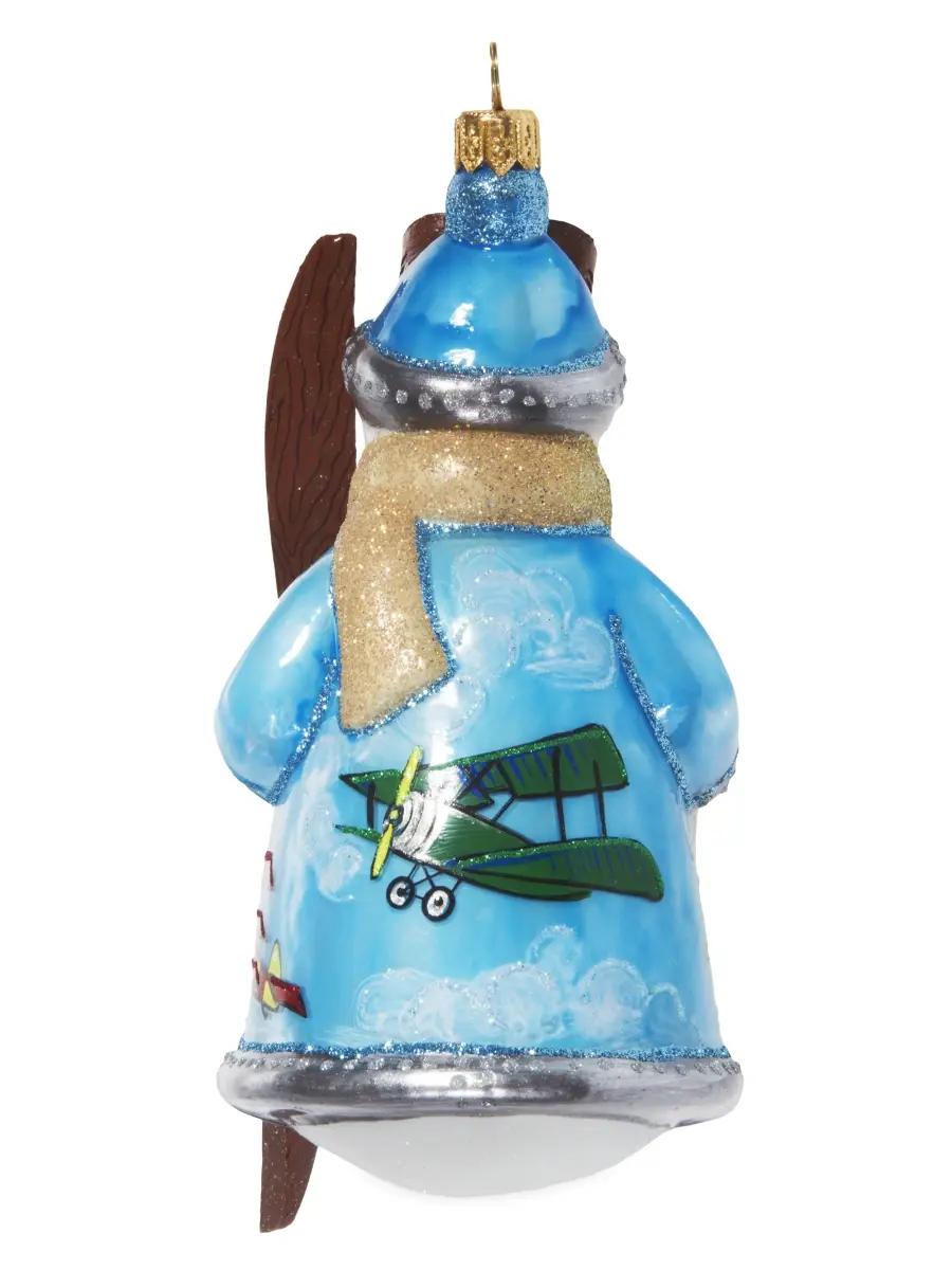 Joy To The World Glitterazzi Aviation Snow Pilot Ornament | Thumbnail 2 Joy To The World Glitterazzi Aviation Snow Pilot Ornament | Thumbnail 2