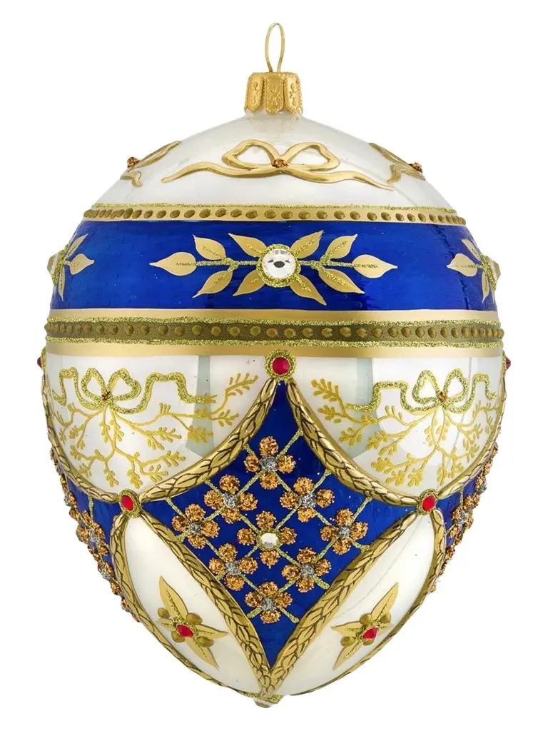 Joy To The World Glitterazzi Regal Jeweled Egg Ornament