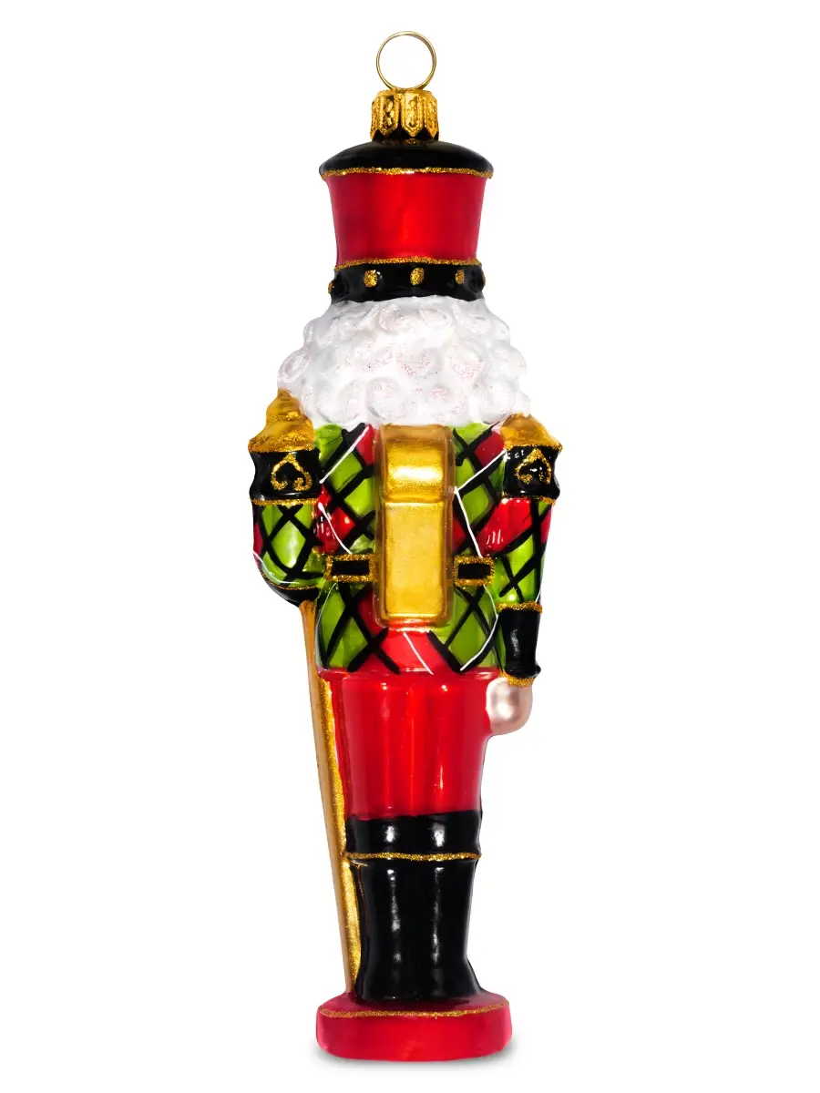 Joy To The World Plaid Nutcracker Glass Ornament | Thumbnail 2 Joy To The World Plaid Nutcracker Glass Ornament | Thumbnail 2