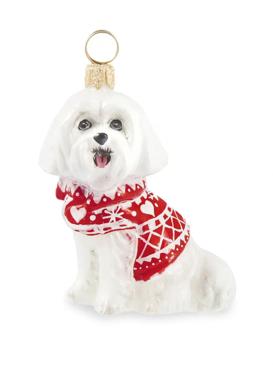 Joy To The World Diva Dogs Maltese Ornament