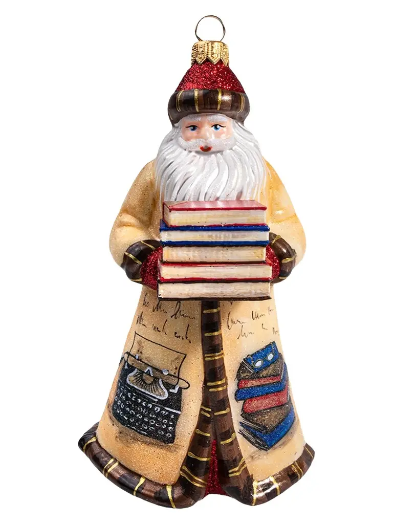 Joy To The World Metzler Brothers Galician Santa With Books Ornament