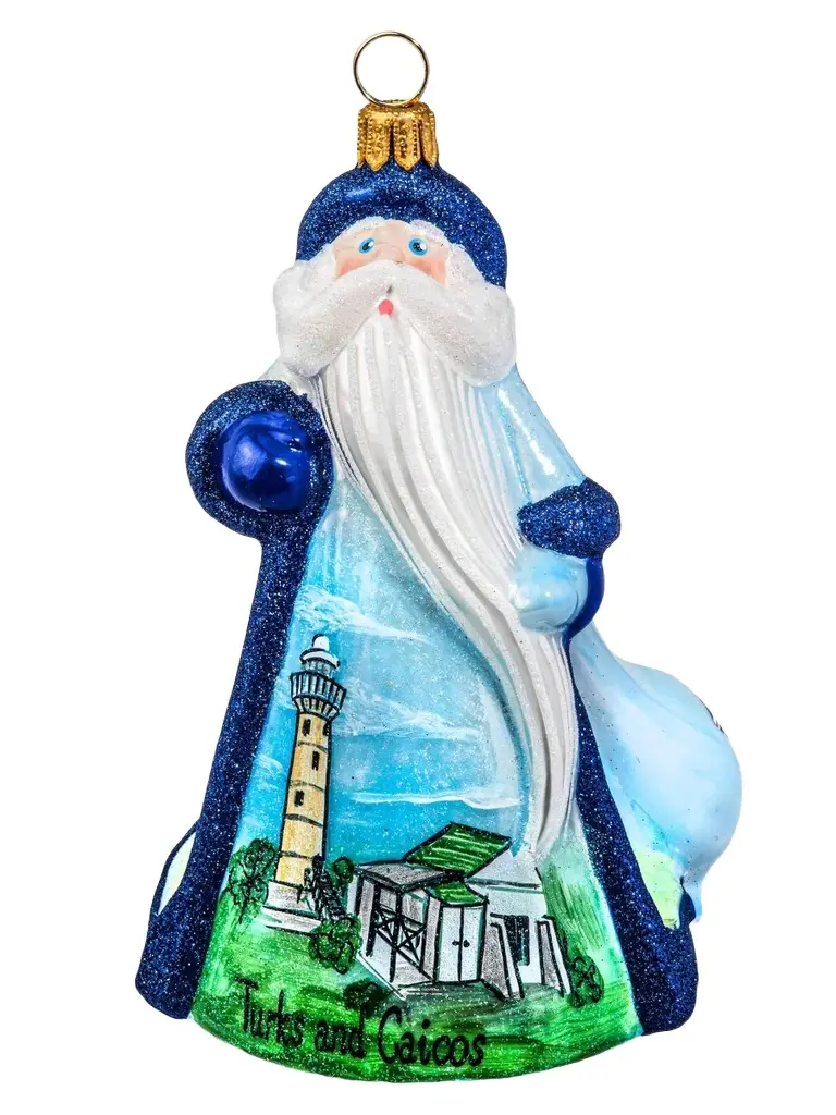 Glitterazzi International Turks & Caicos Santa Ornament Glitterazzi International Turks & Caicos Santa Ornament