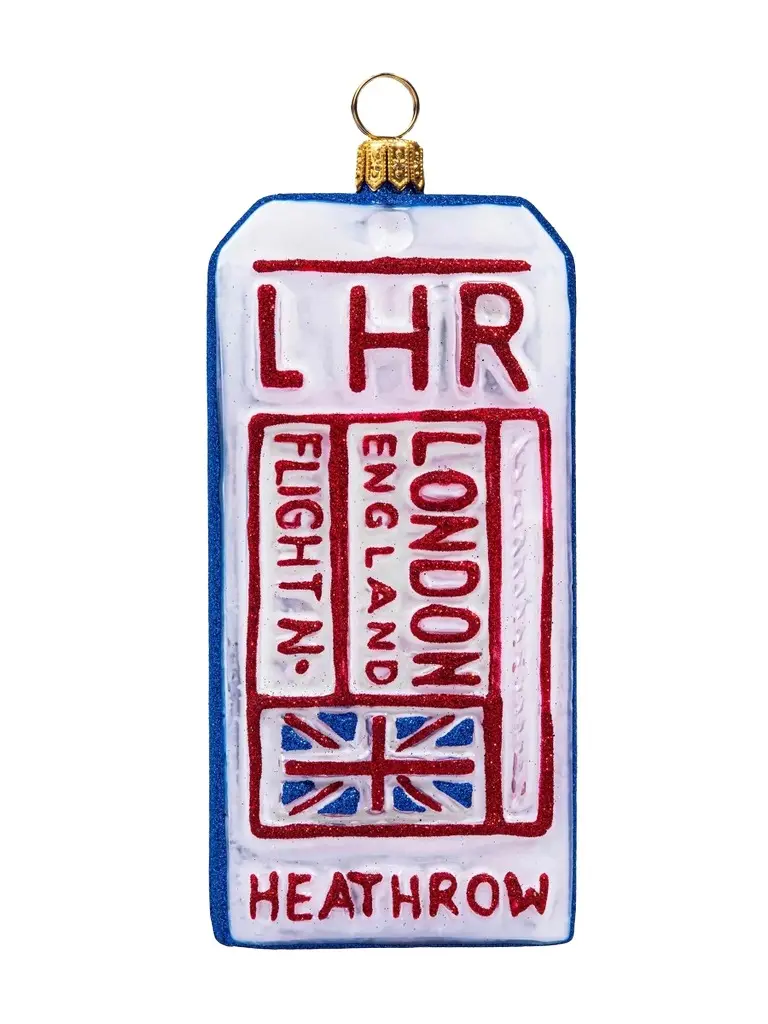 Joy To The World JTW London Luggage Tag Ornament