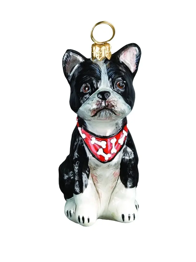 Joy To The World Pet Set Boston Terrier With A Bandana Ornament